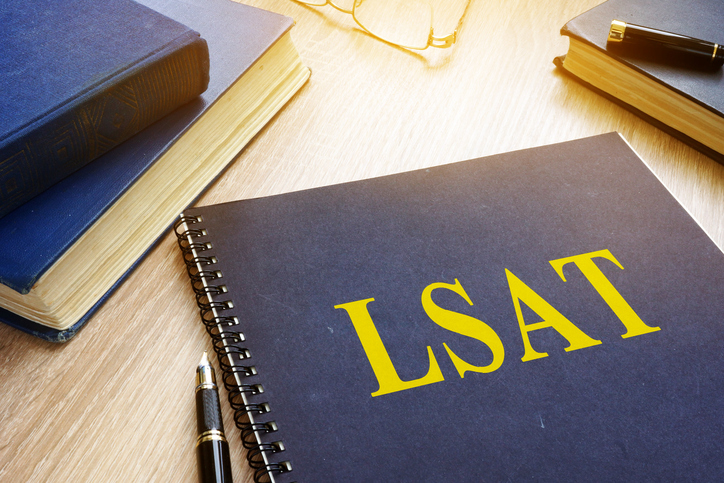 LSAT Study Guide on a Table